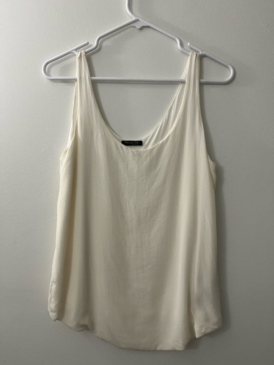 Massimo Dutti Tops - Massimo Dutti Cream Sleeveless Scoop Neck Camisole